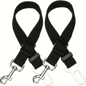 Adjustable Nylon Pet Safety Belt, Car Dog Seatbelt, Supports All Cars, Cat and Squirrel Safety Harness, Durable and Secure