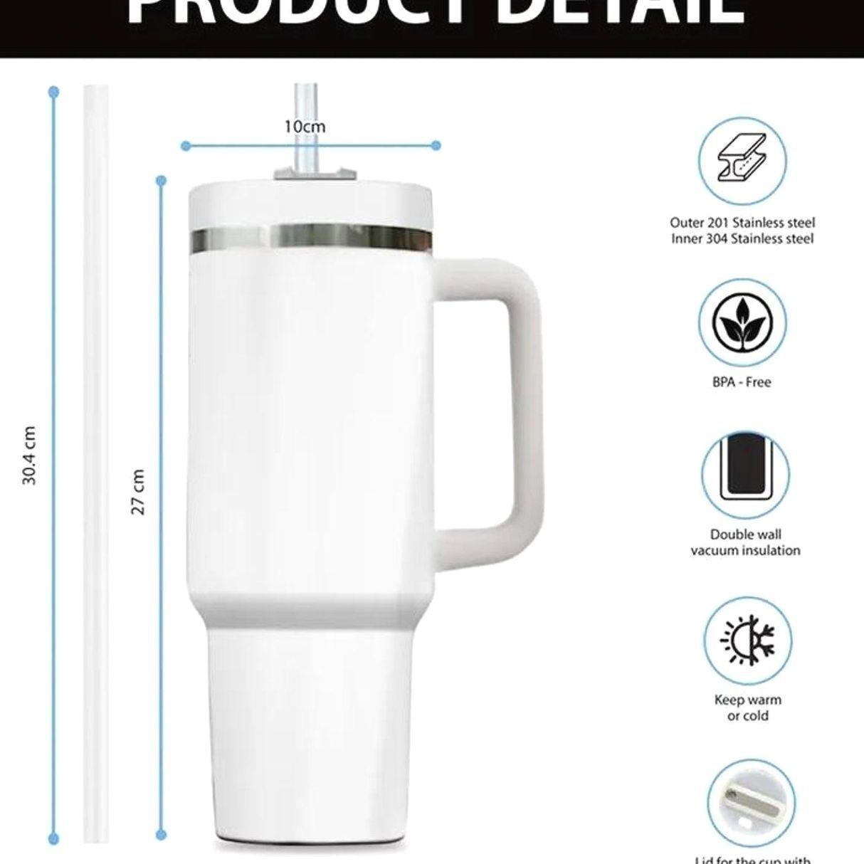 1 Piece Lyrichard 40 oz < Supernatural >   TV Series Inspired Thermos Cup - Retro Winchester Brothers Design (With Handle, Leak-Proof Double-Wall Insulation, Can Keep Drinks Hot or Cold for a Long Time, 304 Stainless Steel Travel Cup