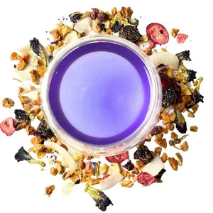Cozy Sapphire Cider Fruit Tea – A Nourishing Cherry - Cranberry- Kiwi & Coconut Blend for Evening Wellness & Skin Radiance