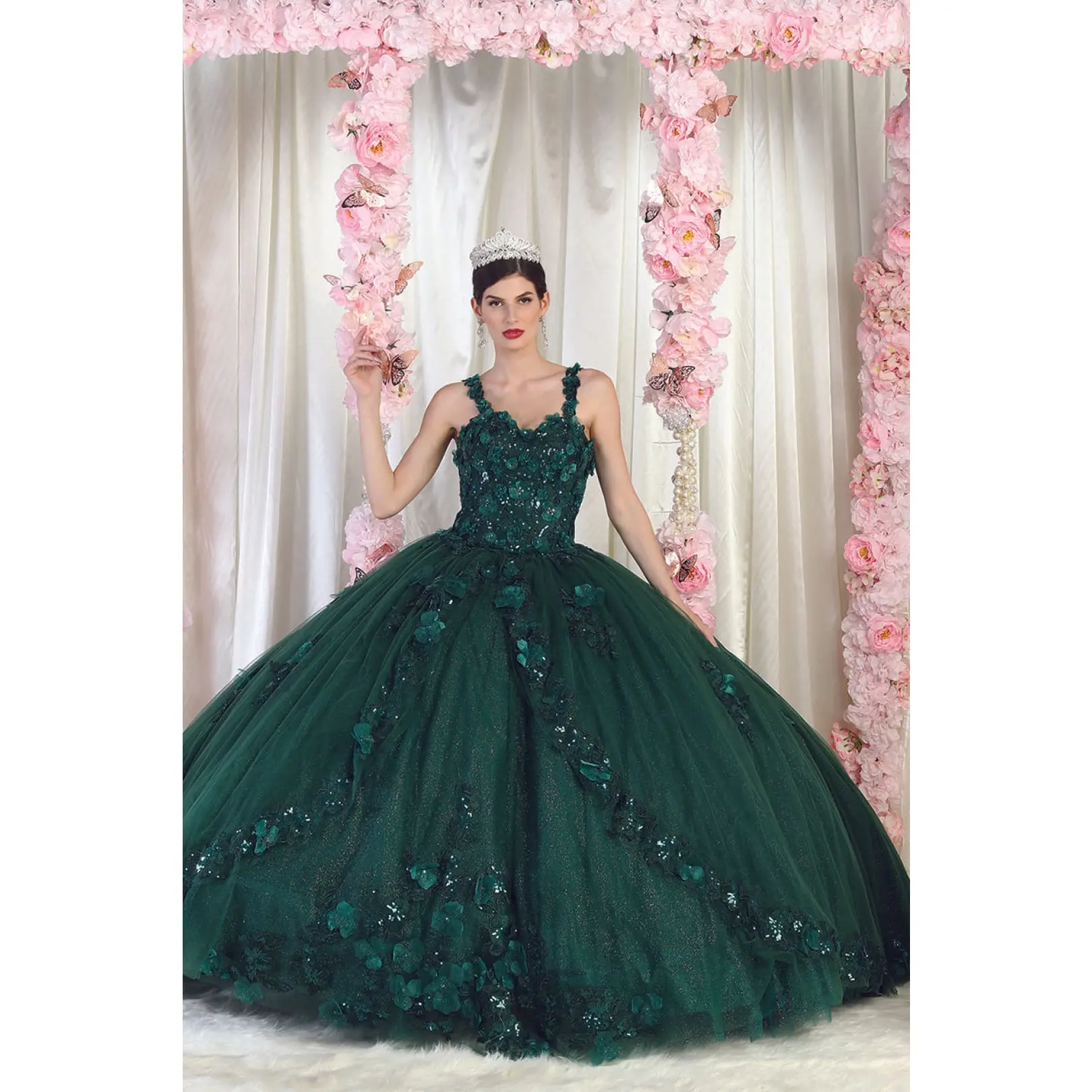 Sweet 16 Birthday Party Dress in Hunter Green Style Ball Gown - TikTok Shop