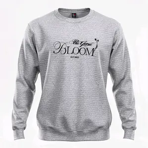 The Quiet Bloom Embroidered Crewneck Sweatshirt - Crewneck with "The Quiet Bloom" Design, Long Sleeves, Casual Style