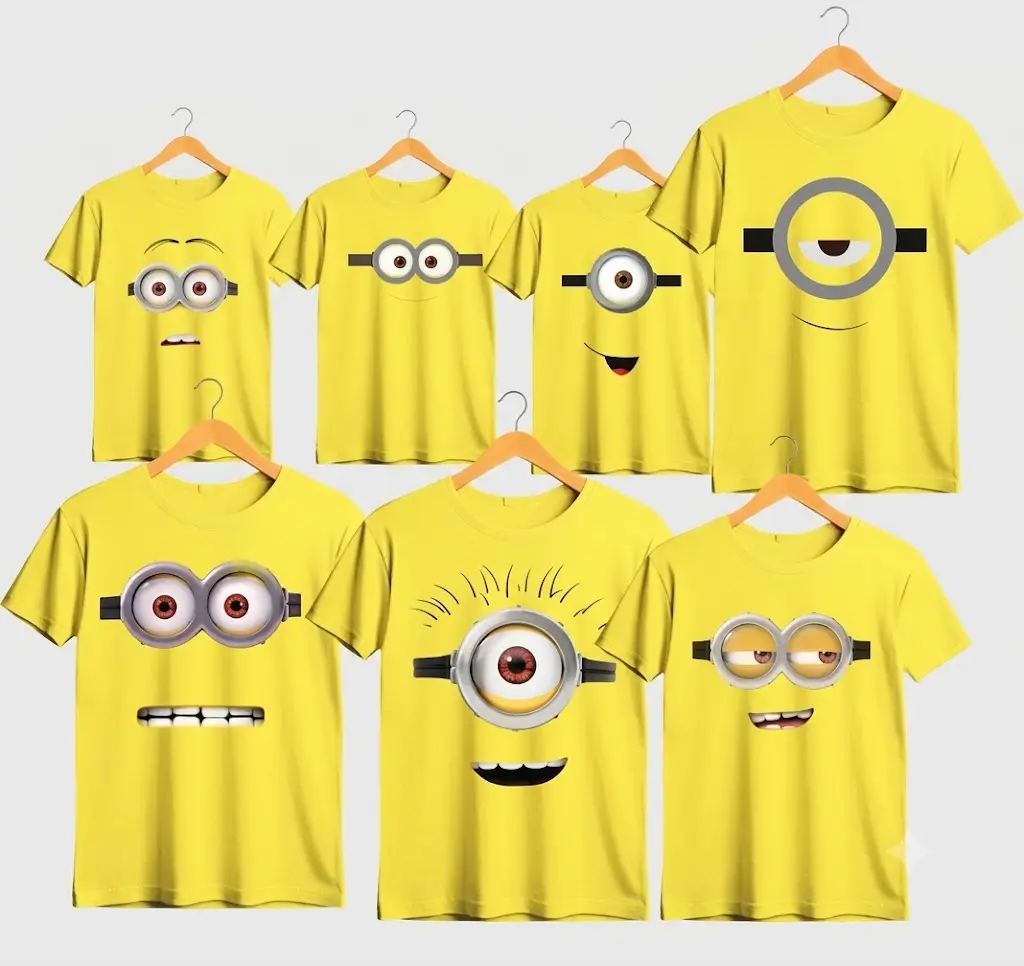 [FREESHIP] Unisex Minions Family Couple T-Shirts, Family T-Shirts, Funny Teams Shirts, Minions T-Shirt, Funny Minions T Shirt, Couple T-Shirt, Casual Cotton Fit, Soft Comfortable Short Sleeve, Unisex & Adult