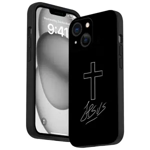 Minimalist Cross Pattern Straight Edge Phone Case for iPhone 17 16 15 14 Pro Max 13 12 11 XR XS Air Plus Shockproof Full Camera Protection Durable slim Silicone Cover