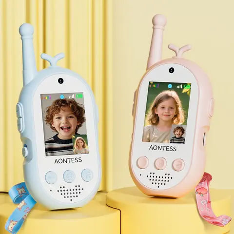 AONTESS Kids' Rechargeable 2-Way Walkie Talkies 2-Pack - Magic Voice Feature, Electronic Educational Toy for Indoor/Outdoor Play, Hide-and-Seek - Christmas Gifts for Boys Ages 3-12, 10-12 Years
