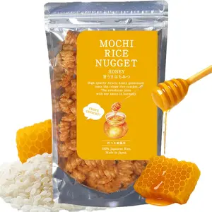 Mochi Rice Nuggets – Japanese Honey Glazed Crackers, Sweet & Crispy Snack, 140g (4.9oz) NON-GMO Additive-free japanese snacks Crispy rice snacks, Japanese food