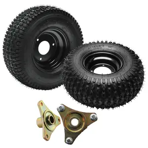 13x5.00-6 13x5-6 Go Kart Tires and Rims with 17T Rear Wheel Hubs 3 Bolt for Go Kart ATV UTV Drift Trike Golf Cart Quad Buggy Ride-on Mower 4 Wheeler Tricycle Offroad Motorcycle Snowmobiles Tractor