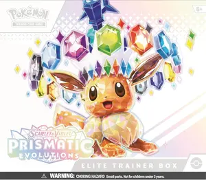 Prismatic Evolution Elite Trainer Box, Non-Sports Trading Card Collectible, Trading Card Accessory Pack