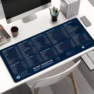Excel Formula Shortcut Keys Desk Mat XXL, Large Gaming Mouse Pad with Anti-Slip Base, Excel Cheat Sheet Desk Pad for Office & Gaming, Aesthetic Desk Mat for Workers, Nice Present