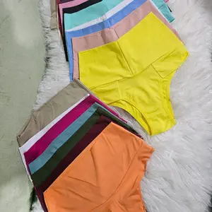 Brazilian Girdle Panties Abuela Y Tanga Thong Bodysuit - Cotton Lycra Material - Fit Comfortable High-Waisted Seamless Womenswear Day Everyday Outfit Stretchy Lingerie