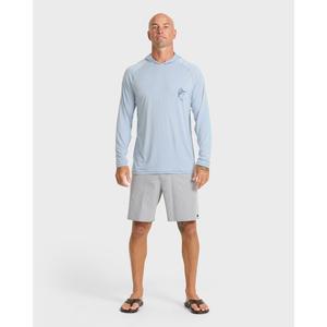 Quiksilver | Waterman Marley Hooded Long Sleeve UPF 50 Surf Shirt | Men's Stretch Fit UPF Sun Protection | Surf & Swim & Poolside