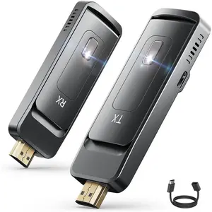 HDMI Transmitter and Receiver, 2026 Upgraded, 4K/1080P, 5.8G/2.4G, Up to 8TXs, 328FT, Plug and Play, Wirelessly Cast Video/Audio for Laptop, Camera, CCTV to HDTV, Projector