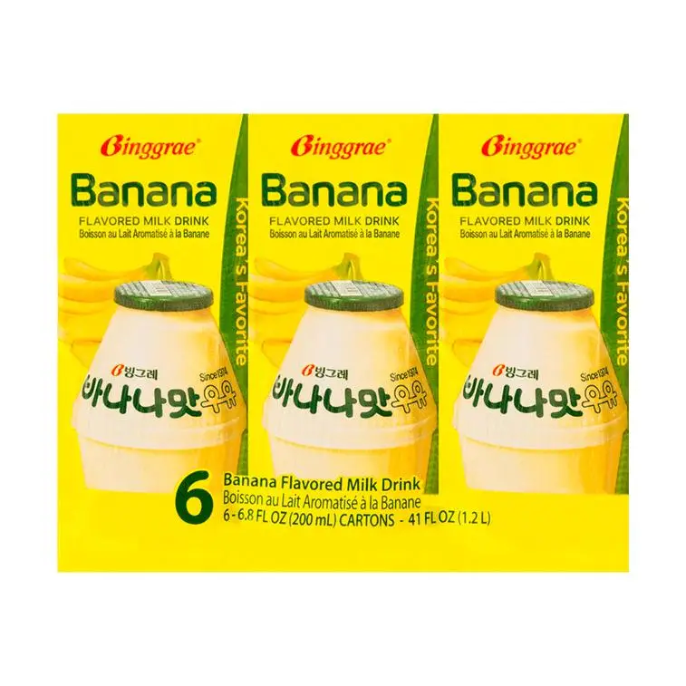 Korean Flavored Milk - 6 Packs* 6.76fl Oz [TRENDING ON TIKTOK] Milky Dairy Banana