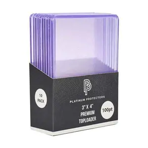 Platinum Protectors 100pt Hard Plastic Top Loaders - 10 Count, Rigid Trading Card Storage Accessory, Hard Plastic Toploaders