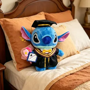 Disney Stitch Graduation Plush Pillow 9.8 inches Adorable Disney Stitch for Decor and Gift Boxes Perfect for Graduation Celebrations and Decoration Ornaments