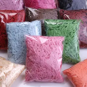100/200g Multicolored Shredded Crinkle Paper Strands Raffia Crinkle Confetti DIY Gift Box Filling Party Wedding Christmas Decor