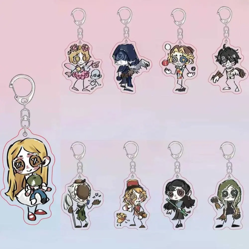 Horror Game Identity V Acrylic Keychain Cartoon Anime Character Mercenary Prisoner Pendant Key Ring Bag Accessories Fans Gift