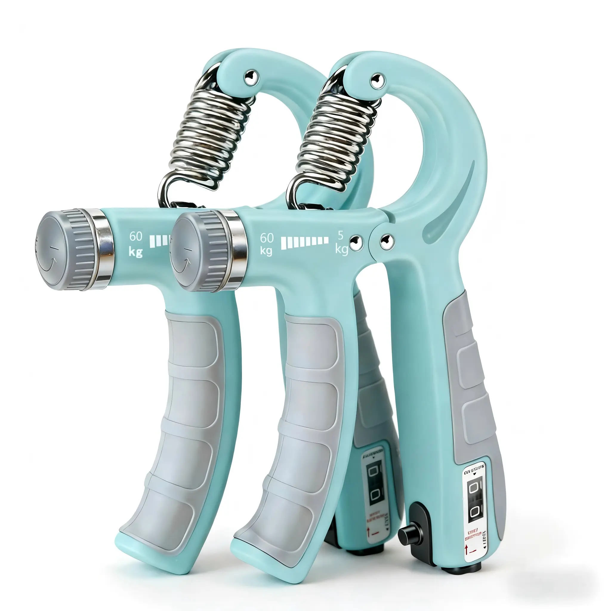 2-Pack Hand Gripper Strengthener, Adjustable Resistance (11-132 Lbs/5-60kg) Forearm Exerciser, Workout Fitness Equipment for Muscle Building, Injury Recovery