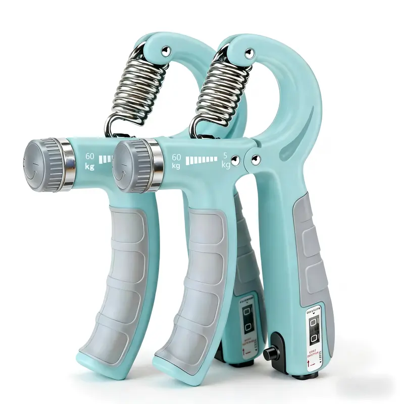 2-Pack Ergonomic Hand Gripper Strengthener - Adjustable Resistance (11-132 Lbs/5-60kg) Counting Forearm Exerciser, Hand Strengthening Devices, Workout Training Equipment for Strength Training Enthusiasts, Unisex Home Gym Gear