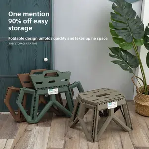 Portable folding stool Outdoor portable home travel Mazar fishing stool Plastic stool Leisure folding chair Adult