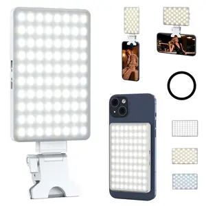 Magnetic Selfie Ring Light for iPhone, Portable Phone Fill Light, Supports Video Recording, Rechargeable LED Lamp for Photography, Vlogging, Makeup, Selfie Led Lights