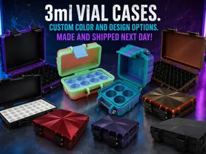3ml peptide Vial Organizer, 4-100 Vial Capacity Options