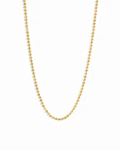 Sami Jewels Diamond Cut Ball Chain Necklace, 925 Sterling Silver Necklace, 14K Gold Plated Necklace, Beaded Necklace, Layering Necklace, Quality Necklace - Matching Bracelet Available