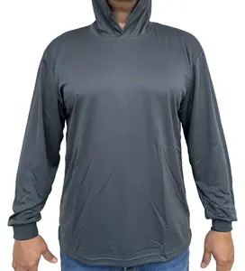 Hoodie Grey High Visibility Shirt / Air Cooling Flow w/ UV Protection