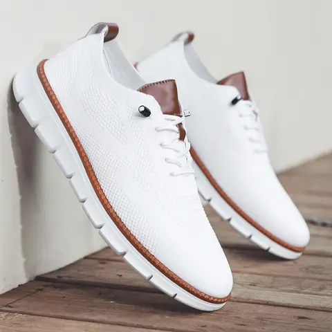 Men’s Mesh Casual Sneakers Oxfords Spring And Summer Business Casual Walking Shoes Tennis Comfortable, Boy Runner Sporty Lightweight Breathable Running Shoes For Exercise & Daily Wear