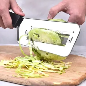 1pc Stainless Steel Peeler Knife, Dual-Blade Vegetable Slicer, Carrot Cutter, Sugar Cane Knife, Ergonomic Handle, Food Prep Tool