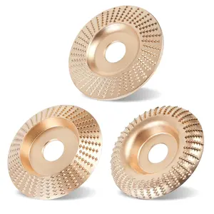 3 Piece Wood Carving Disc Set for 4 Inch Angle,5/8" Inner Diameter, Grinding Wheel Shaping Disc for Wood Cutting,Woodworking,Stump Grinding for Cutting,Grinding,Carving