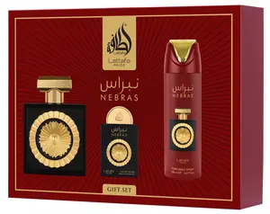 Lattafa Pride Nebras 3PC Gift Set – 100ml EDP + 20ml EDP + 200ml Perfume Spray – Unisex