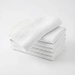 Sublimation Blanks Towels | Premium Waffle Weave Microfiber Towels For Kitchen | Polyester Blanks for Kitchen or Craft Use - 6 Pack