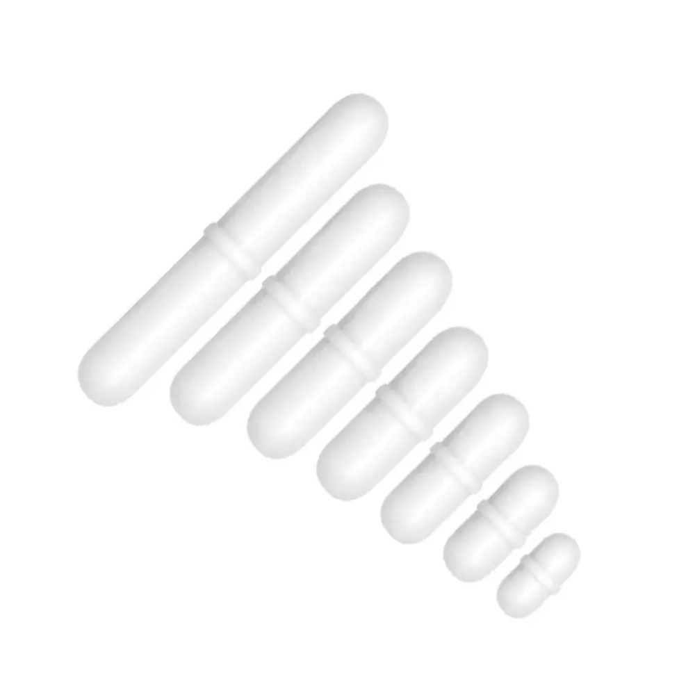 7-Piece Alkali-Resistant Low-Temperature PTFE Magnetic Stir Bar Set, Lab Type-B Mixed Size Kitchen Magnetic Stirrer Mixer Utensils