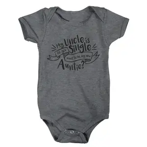 My Uncle Is Single Baby Onesie, Cute Baby Onesie, Grandparent Baby Announcement Onesie, Baby Clothes, Coming Home Cute Outfit, Funny Baby Onesie BodySuit, Gift for kids, Gift for new moms, New Dad