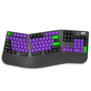 Tri Mode Ergonomic Mechanical Keyboard Hot Swappable