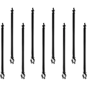 TikTokShopBlackFridayVEVOR Chain Link Fence Extensions, 9 Packs 27.4" Extension Height, Galvanized Post Extender for 1.3" to 1.5" Top of Fence, U Bracket, Barbed Wire Extend Arm for Privacy, Prevent Dogs Jumping Out