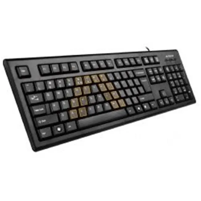 212 MAIN A4tech Natural A Ergonomic Computer Keyboard - Adjustable Height, Patented Laser Engraved Keys, Round Edged Caps, Ultra-Slim, RSI Prevention, Patented Keys