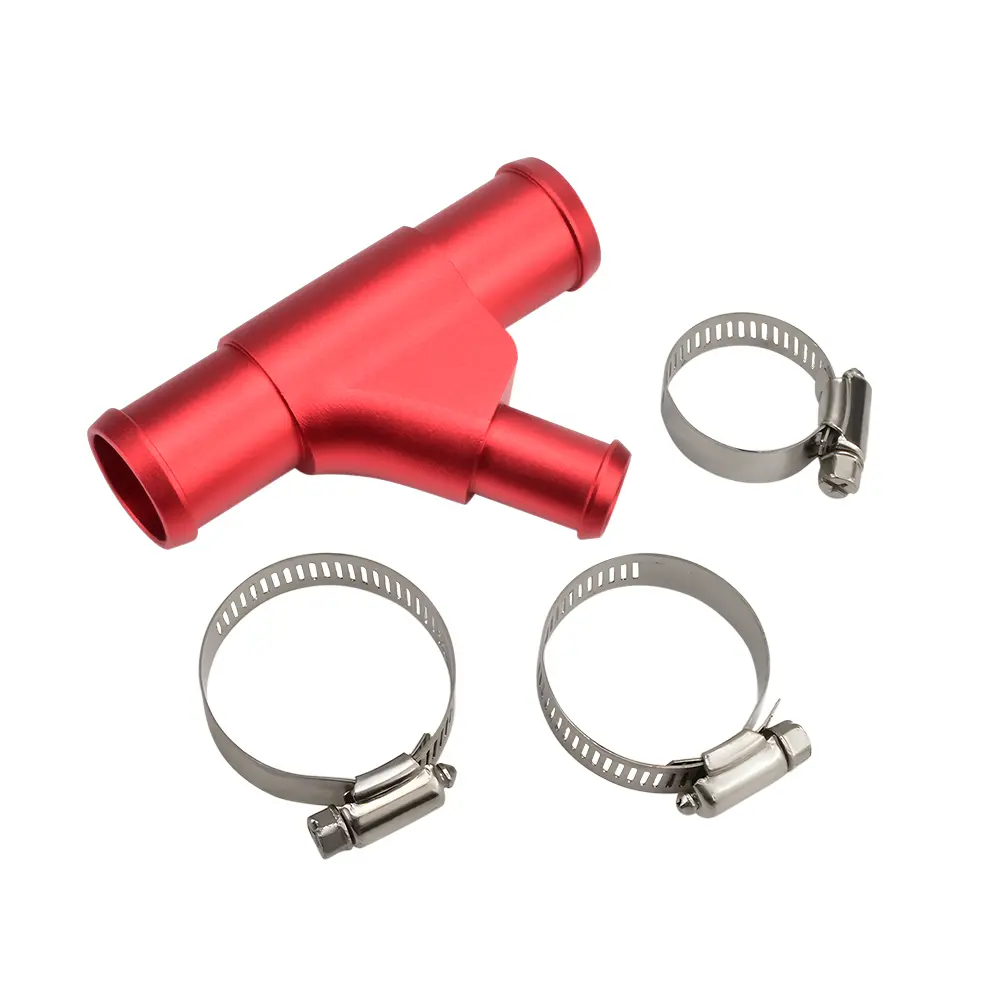 Weldless Aluminum Radiator Coolant Y-Pipe, Coolant Hose Connector Pipe for Ford F-250 2003-2007