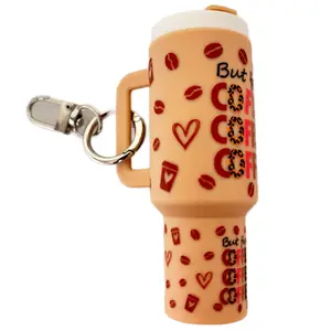 Mini Tumbler Lip Balm Holder Beauty Cosmetic Keychain Size 3.7 x 2 inches Trendy Design Lightweight Durable Easy to Carry Fits Most Standard Lip Balms Glossy