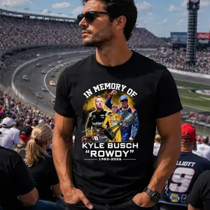Kyle Busch Memorial Shirt, RIP Rowdy Racing Tee, Tribute Motorsport Fan Graphic T-Shirt