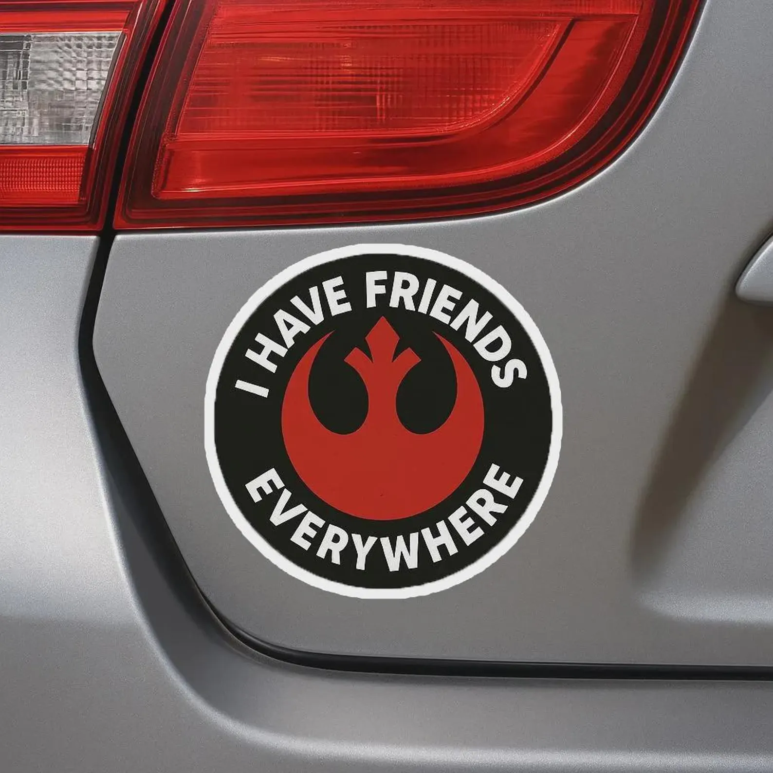 I Have Friends Everywhere Rebel Vinyl Sticker - Quirky Laptop Decal for Students and Activists