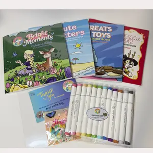 4 Book Coloring Bundle + Ohuhu Markers + Swatch Cards | Premium Paper by Color & Chill
