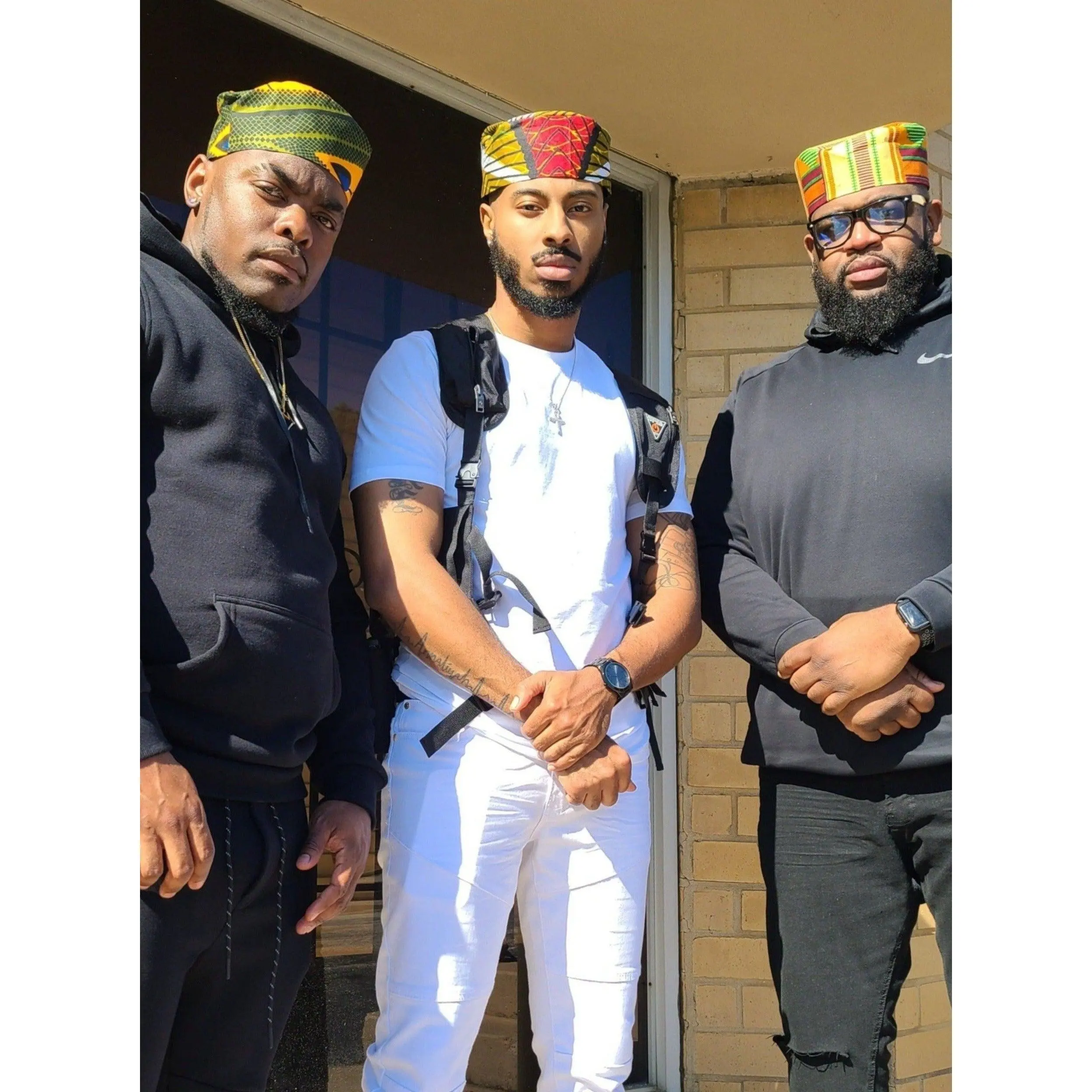 Handmade African Print Crown Kufi Cap