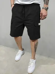 Men's Lightweight Summer Cargo Shorts - Polyester Fiber Blend, Breathable Fabric, Suitable for Vacation Travel and Everyday Casual Wear, Comfortable to Wear