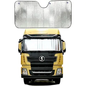 Upgrade Windshield Sun Shade Reflective Semi  Window Shades Foldable RV Windshield Sunshade for UVSun Protection fits for Rig  Commercial Windshields (87"*31")