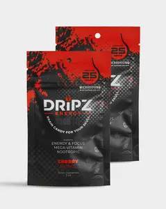 DRipz Caffeine Tablets - 2 Pack - for Energy and Focus - Nootropic Supplement, L-Theanine, B-12, Lion's Mane, Ashwaghanda,Vitamin and Minerals for Productivity