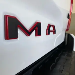 Tacoma Tailgate Letter Inserts (2016–2023) – Black & Red | 5 Minute Install | OEM Fit