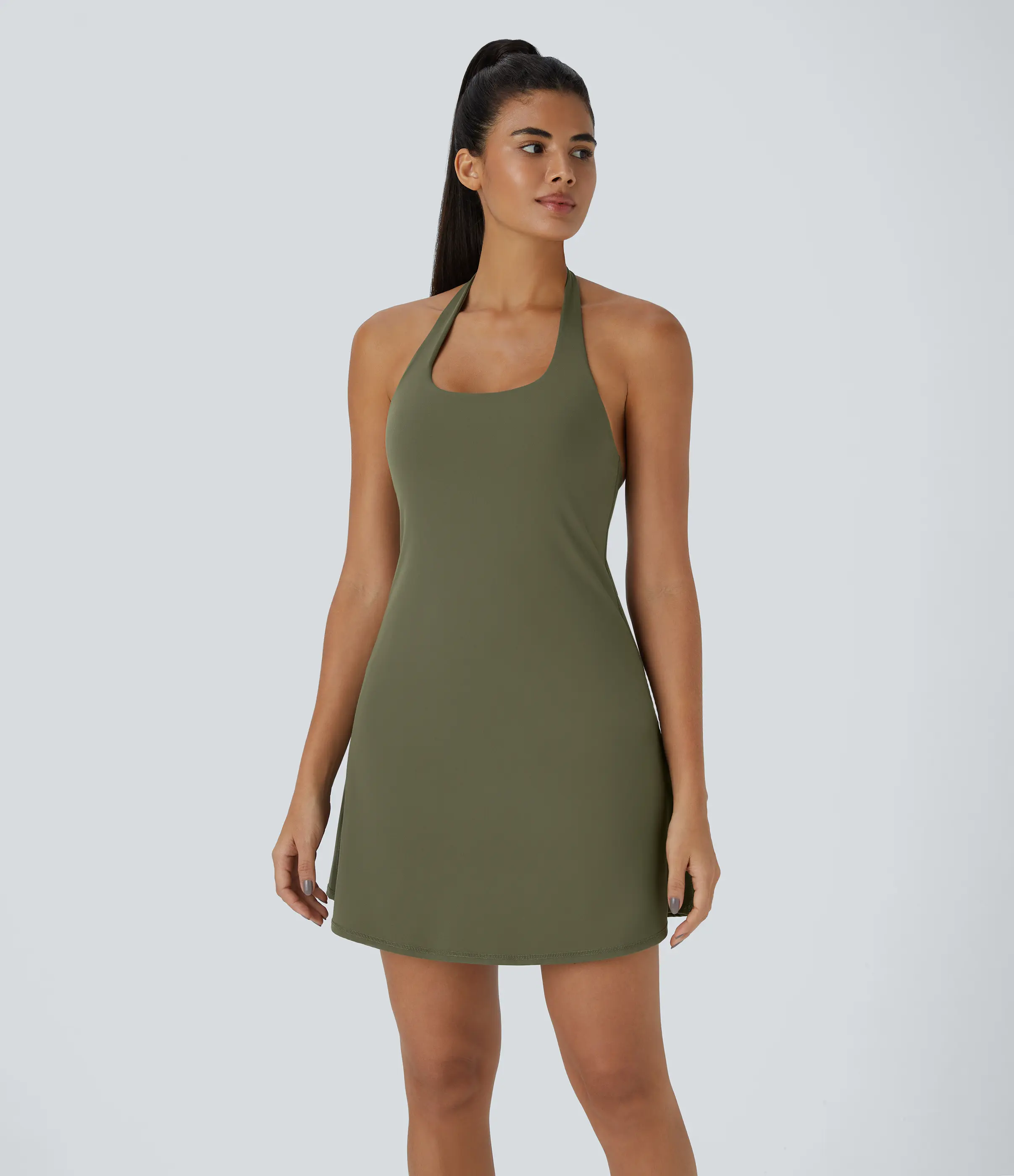 Halara Everyday Softlyzero Plush Backless 2-in-1 Activity Dress-Laugh