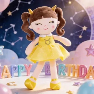 Princess Zodiac Doll 16 Inch Plush Toy – 12 Zodiac Sign Gifts Handmade Soft Doll for Girls – Perfect Astrology & Birthday Gift