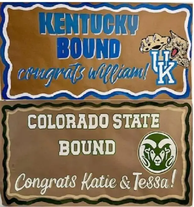 Personalized College Bound Celebration Banner: Hand-Painted Graduation Party Decor